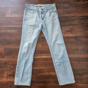 Big Star Union distressed straight-leg jeans men's Size 33L Faded Blue